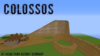 Minecraft Roller Coaster Colossos at Heide Park Resort Germany HD [upl. by Cavan587]