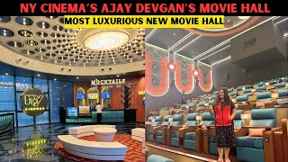 MOST LUXURIOUS MOVIE HALL IN DELHI  NY CINEMA AJAY DEVGANS NEW MOVIE HALL  SARFIRA MOVIE REVIEW [upl. by Cacia82]