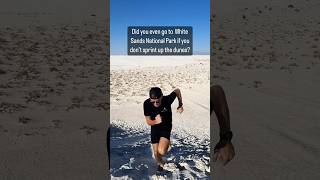 Sprinting up the dunes at White Sands National Park is a must travel running nationalparks [upl. by Nolan]