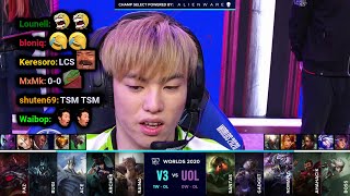 V3 vs UOL  2020 Worlds PlayIn Day 2  Twitch VOD with Chat [upl. by Cheffetz]