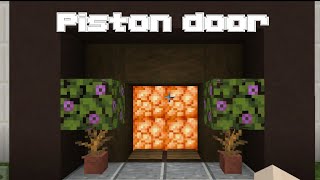 Minecraft 2 x 2 Piston door with decoration works with all versions Minecraft Redstone Guide 1 [upl. by Tav]