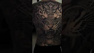 Tatuaje espalda completa tattoo tatuajes tatuajetigre tattooideas tatuajeespalda tattooart [upl. by Bradski783]