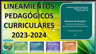 📌ORIENTACIONES DE LA SEMANA 10111213 📌LINEAMIENTOS PEDAGÓGICOS CURRICULARES 20232024 [upl. by Lepine]