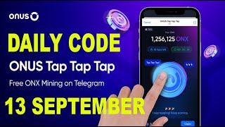 DAILY CODE ONUS TAP TAP 13 SEPTEMBER [upl. by Anaig]