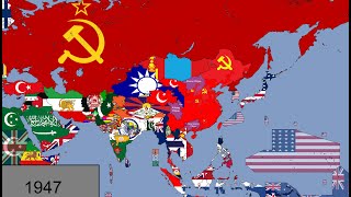 History of Asia in Flags Every Year [upl. by Zebada262]