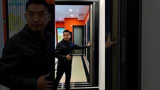 All aluminum partitioned doors qiangning [upl. by Nosreffej]