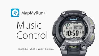 CASIO STB1000  How to control the music by STB1000 and MapMyRun v545 [upl. by Aikim]