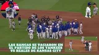 Momento Tenso Yankees y Reales Causan Revuelo con Intensa Discusión en el Juego [upl. by Conlin]