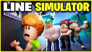 I CANT HOLD IT IN Bathroom Line Simulator  Roblox [upl. by Audwen311]