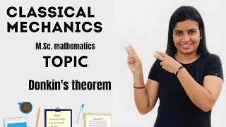 L42Donkins theorem classical mechanicsMSc Mathematics [upl. by Ronnica]