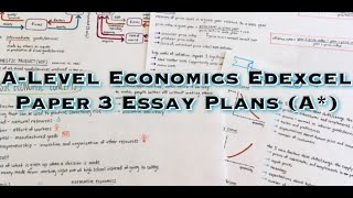 ALevel Economics Edexcel Paper 3 Essay Plans [upl. by Uehttam]