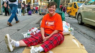 Disabled Homeless Woman Sleeps on the Streets of New York City [upl. by Nivad461]