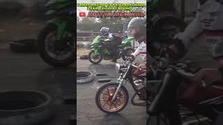 2 STROKE YAMAHA RX100 VS 4 STROKE KAWASAKI ZX6R EXHAUST SOUND 😱  RX100 VS ZX6R SUPER BIKE REACTION [upl. by Ecikram919]