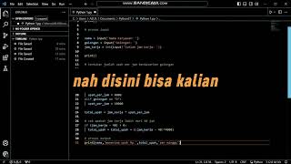 Menghitung Gaji Karyawan  Visual Studio Code  Phython  Program Dasar [upl. by Negyam692]