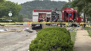 Fire from house explosion in Copperas Cove seen from more than 100 yards [upl. by Abibah]