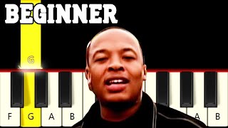 Still DRE  Dr Dre  Very Easy From Slow to Fast Piano tutorial  Only White Keys  Beginner [upl. by Josey992]