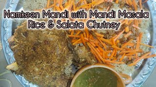 How to make Mutton Mandi with Mandi Masala Rice amp Salata Chatni Erum Cuisine 🇵🇰 [upl. by Fortunato101]