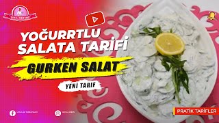 Yoğurtlu Salata Tarifi  Gurkensalat [upl. by Lleihsad438]