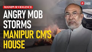 Mob Targets Manipur CM’s Residence Amid Tensions Internet Suspended in 7 Districts [upl. by Girvin143]