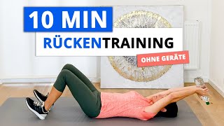 10 min Rückentraining für zu Hause für Anfänger  Rückenübungen ohne Geräte [upl. by Nilhsa]