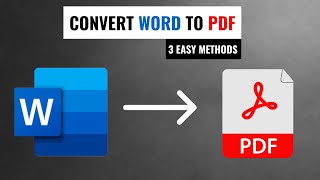 How to Convert Word Doc to PDF  3 Easy Methods [upl. by Yulma]