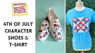 4th of July Character Shoes and Quilted Tee [upl. by Halilak]