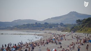 Hundreds flock to Killiney Beach on hottest day of 2021 [upl. by Shushan]