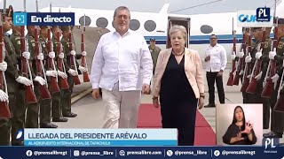 El presidente Bernardo Arévalo arriba a Tapachula Chiapas para reunión con presidente de México [upl. by Verras]