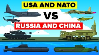 USA and NATO vs RUSSIA and CHINA  Who Would Win  Military  Army Comparison [upl. by Ylecic]