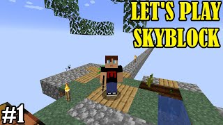 Skyblock  Lets Play Minecraft Skyblock 121 Episode 1 [upl. by Hillari]