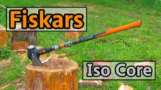 Fiskars Iso Core Splitting Axe Review 【フィスカース IsoCore レビュー】 [upl. by Ellevart]