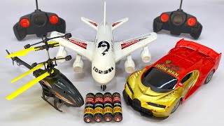 Super Fast RadioControl RC Car with Rechargeable RC Flying Helicopter and a380 Airplane Unboxing 😍 [upl. by Harod430]