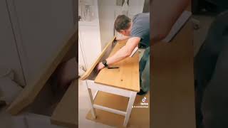 HEMNES HOW TO Desk with 2 drawers white stainlight brown 47 14x18 12 quot [upl. by Melamed676]