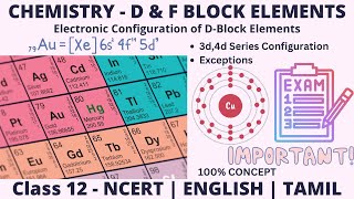 D Block Elements  Electronic Configuration  Grade 12  Chemistry  CBSE  D amp F Block Elements [upl. by Vale571]