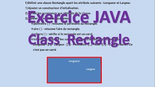 Exercice JAVA  Class Rectangle [upl. by Hasen]