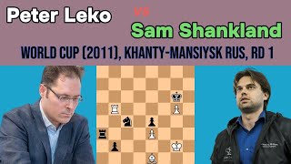 How To Play Chess Peter Leko vs Sam Shankland  World Cup 2011 rd 1 [upl. by Bagley]