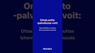 Nordea Rahoituksen OmaLuottopalvelu  Nordea Pankki [upl. by Analat]