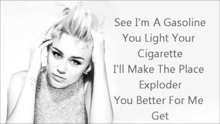 Miley CyrusGasoline LyricsampScreen [upl. by Neelrak]