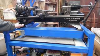 Spanning beam metal lathe stand [upl. by Mirilla]