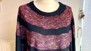 Rundpasse Pullover mit verkürzten Reihen stricken supernovapullover [upl. by Stefa619]