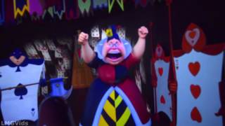 HD Actual Lighting Alice in Wonderland Disneyland 1080p 60fps Complete Ridethrough POV [upl. by Neroc]