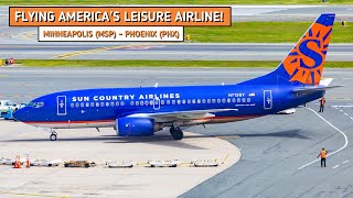 REVIEW  Sun Country Airlines  Minneapolis MSP  Phoenix PHX  Boeing 737700  Economy [upl. by Ardisi957]