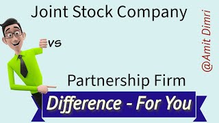 Difference between Joint Stock Company and Partnership Firm companylaw semester2 amitdimri [upl. by Zoa]