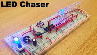 LED Chaser circuit using NE555 and 4017 [upl. by Margareta]