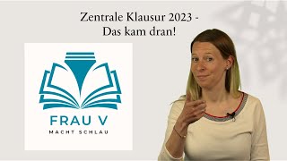 Zentrale Prüfung Deutsch 2023  das kam dran [upl. by Wojcik529]