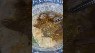 Wonton noodle soup with meatballs noodlesoup noodles asianfood homemade cooking foodierecipe [upl. by Acirfa207]