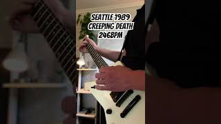 Creeping Death Seattle Live 1989 Guitar cover Double Tracked 246BPM metallica [upl. by Iknarf]