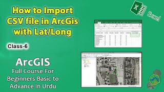 Import CSVExcel File in ArcMap with lat amp Long EasleyArcGis For BeginnersClass6HindiUrdu [upl. by Nidorf974]