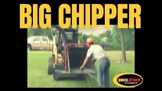 Quick Attach Big Wood Chipper Skid Steer Bobcat Attachment [upl. by Eiuol]