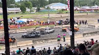 Rutland VT Team Show Demolition Derby Stands View 7323 Team JTS vs Bad Company [upl. by Burley465]